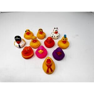 Lot of 11 2inch Jeep Rubber Ducks as Shown on Photo Pre-Owned
